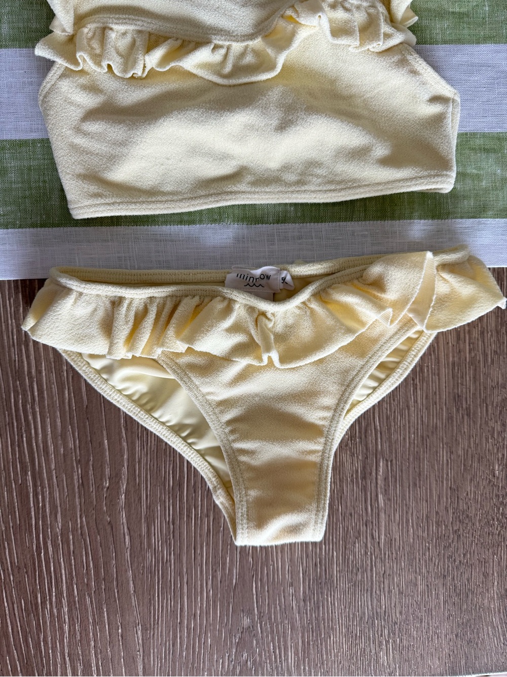 Minnow Butter Yellow Ruffled Two-Piece Bikini Set - Picture 2 of 6